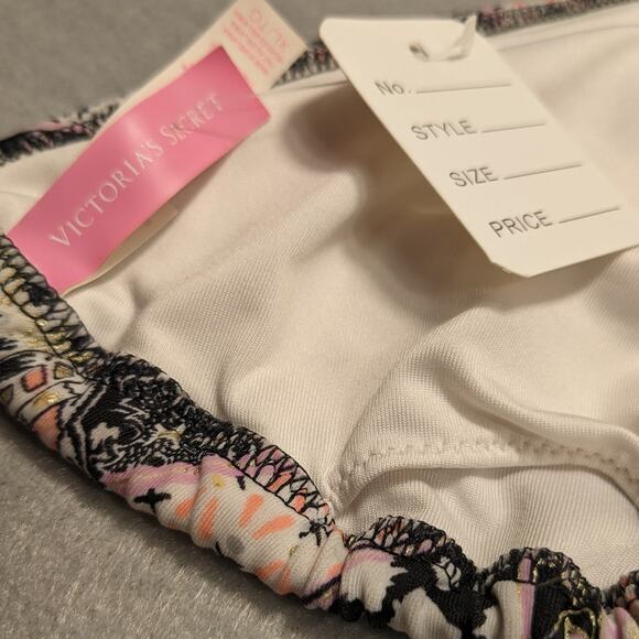 Victoria's Secret Bikini Top Women's XL Boho Print String Y2K‎ EUC - Picture 6 of 8